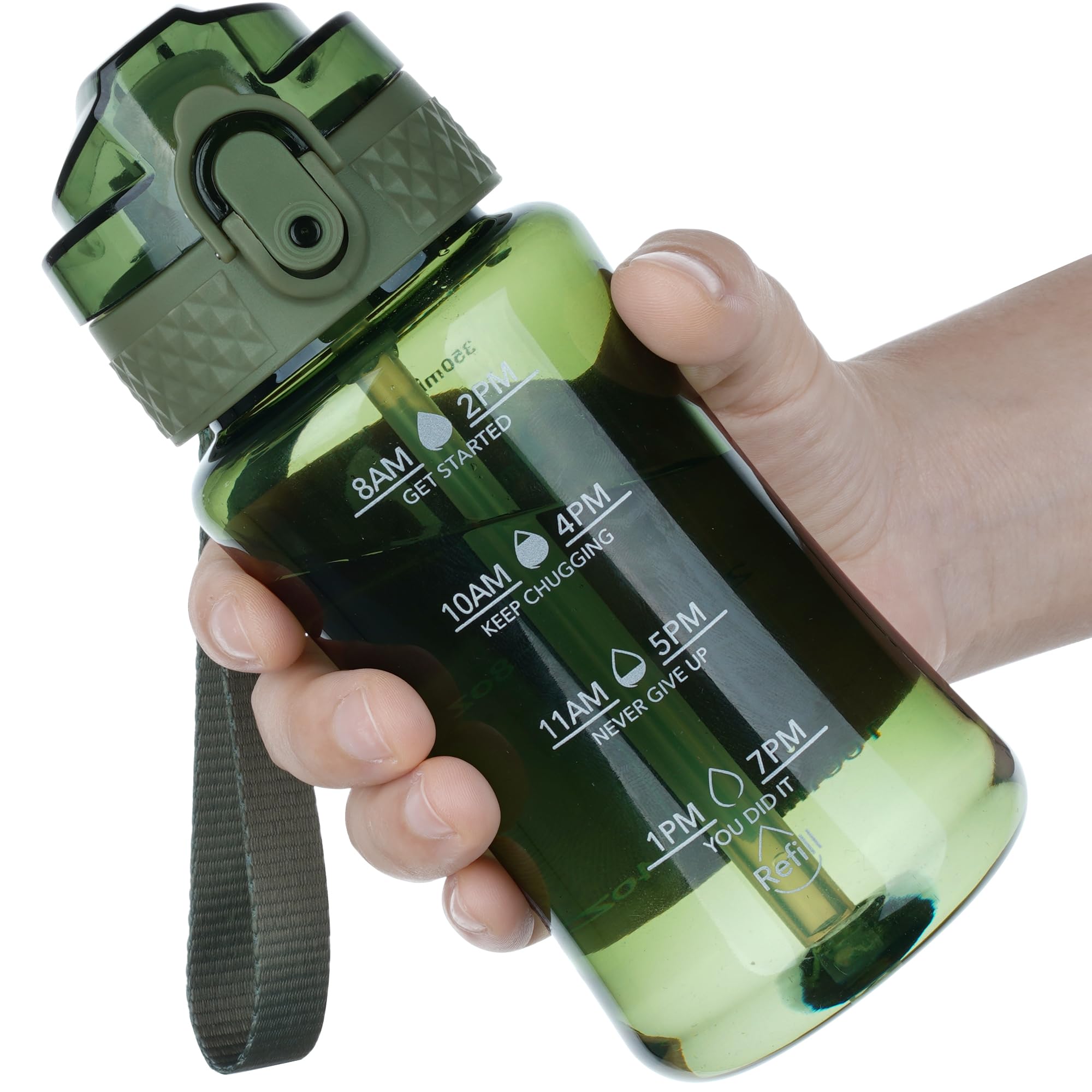 OLDLEY 17oz Kids Water Bottle for School - Motivational With Silicone Straw, Leak-Proof Tritan BPA-Free, Reusable for Girls Boys, Clear