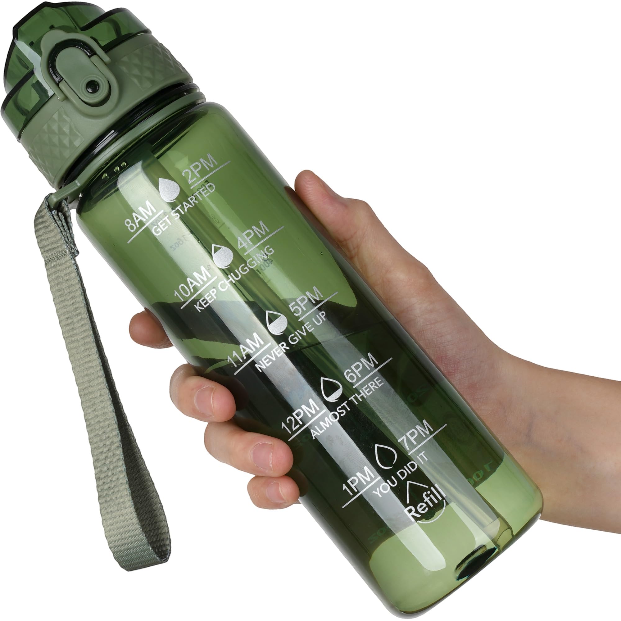 OLDLEY 17oz Kids Water Bottle for School - Motivational With Silicone Straw, Leak-Proof Tritan BPA-Free, Reusable for Girls Boys, Clear