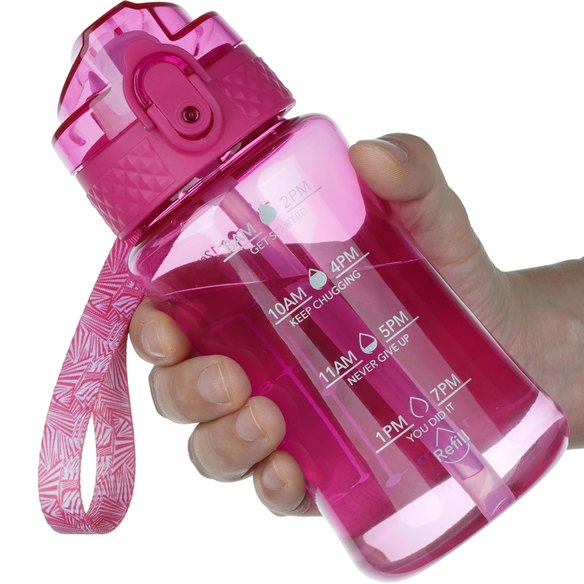 OLDLEY 17oz Kids Water Bottle for School - Motivational With Silicone Straw, Leak-Proof Tritan BPA-Free, Reusable for Girls Boys, Clear